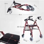 مشايا تسوق دكتور أورثو لكبار السن ، بأربع عجلات خفيفة الوزن قابلة للطي مع سلة ومقعد ومساعد دائم للتنقل - Image 2