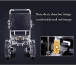 كرسي متحرك كهربائي من كومفي جو إطار فضي خفيف الوزن من الألومنيوم ينطوي كالشنطة مع محرك 250 وات وبطارية ليثيوم مسموح الصعود به علي الطائرة حمولة 150 كجم - Image 5
