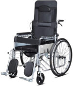 كرسي متحرك يدوي يقلب سرير من فوشان مزود بيد هيدرولك من الضهر يمكنها فرد الضهر والرجلين يدويا وحمولة 150 كجم