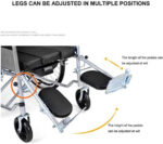 كرسي متحرك يدوي يقلب سرير من فوشان مزود بيد هيدرولك من الضهر يمكنها فرد الضهر والرجلين يدويا وحمولة 150 كجم - Image 3