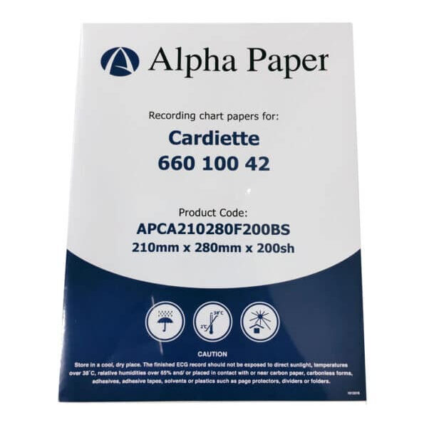 ورق ECG لتخطيط ورسم القلب | CARDIETTE 660 100 42 | 210×280 مم