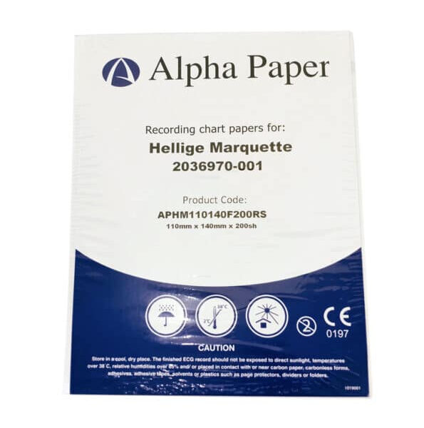 ورق ECG لتخطيط ورسم القلب | HELLIGE MARQUETTE MAC800 | 110×140 مم