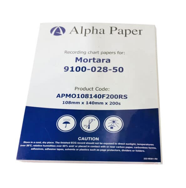 ورق ECG لتخطيط ورسم القلب | MORTARA 9100-028-50 | 108×140 مم
