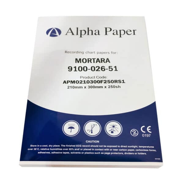 ورق ECG لتخطيط ورسم القلب | MORTARA 9100-026-51 | 210×300 مم