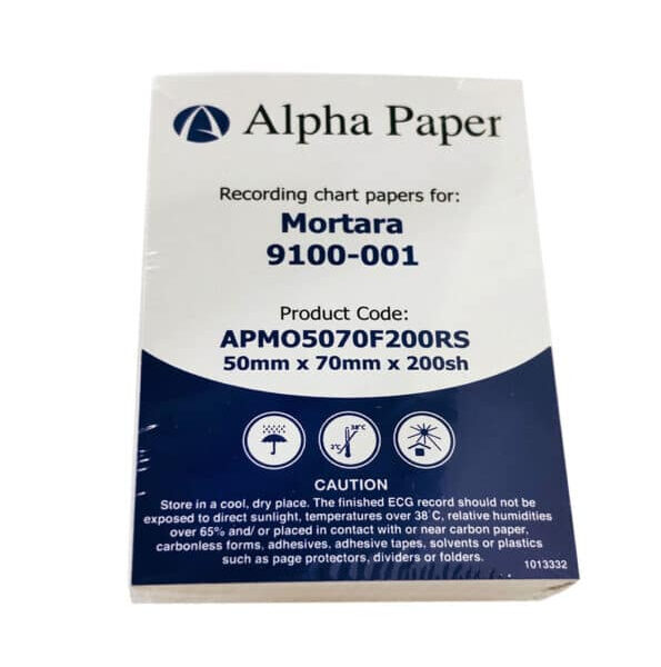 ورق ECG لتخطيط ورسم القلب | MORTARA 9100-001 | 50×70 مم – 200 ورقة