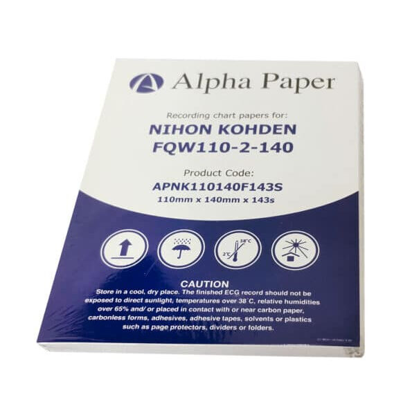 ورق ECG لتخطيط ورسم القلب | Nihon Kohden FQW110-2-140 | 110×140 مم