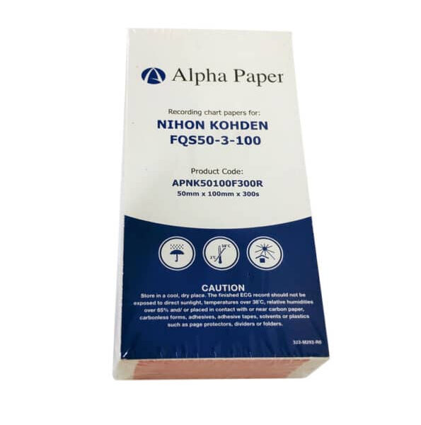 ورق ECG لتخطيط ورسم القلب | NIHON KOHDEN FQS50-3-100 | 50×100 مم