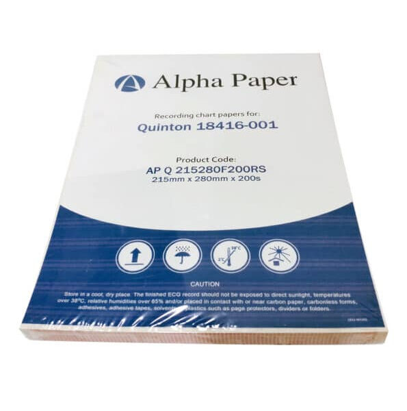 ورق ECG لتخطيط ورسم القلب | QUINTON 18416-001 | 215×280 مم – 200 ورقة