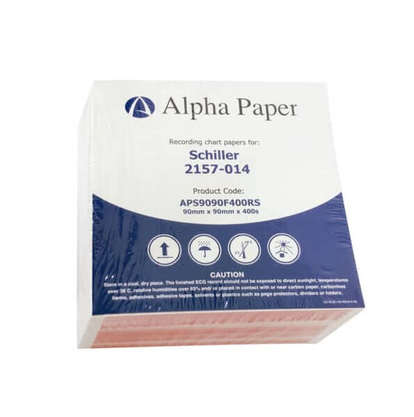 ورق ECG لتخطيط ورسم القلب | SCHILLER 2157-014 | 90×90 مم – 400 ورقة